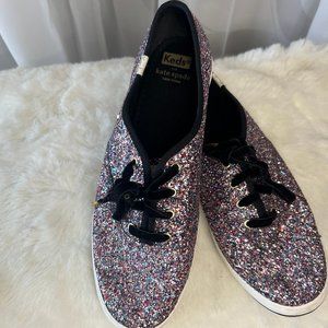 Kate Spade Keds GLITTER PINK MULTI - Womens USA 9.5 - WF61654